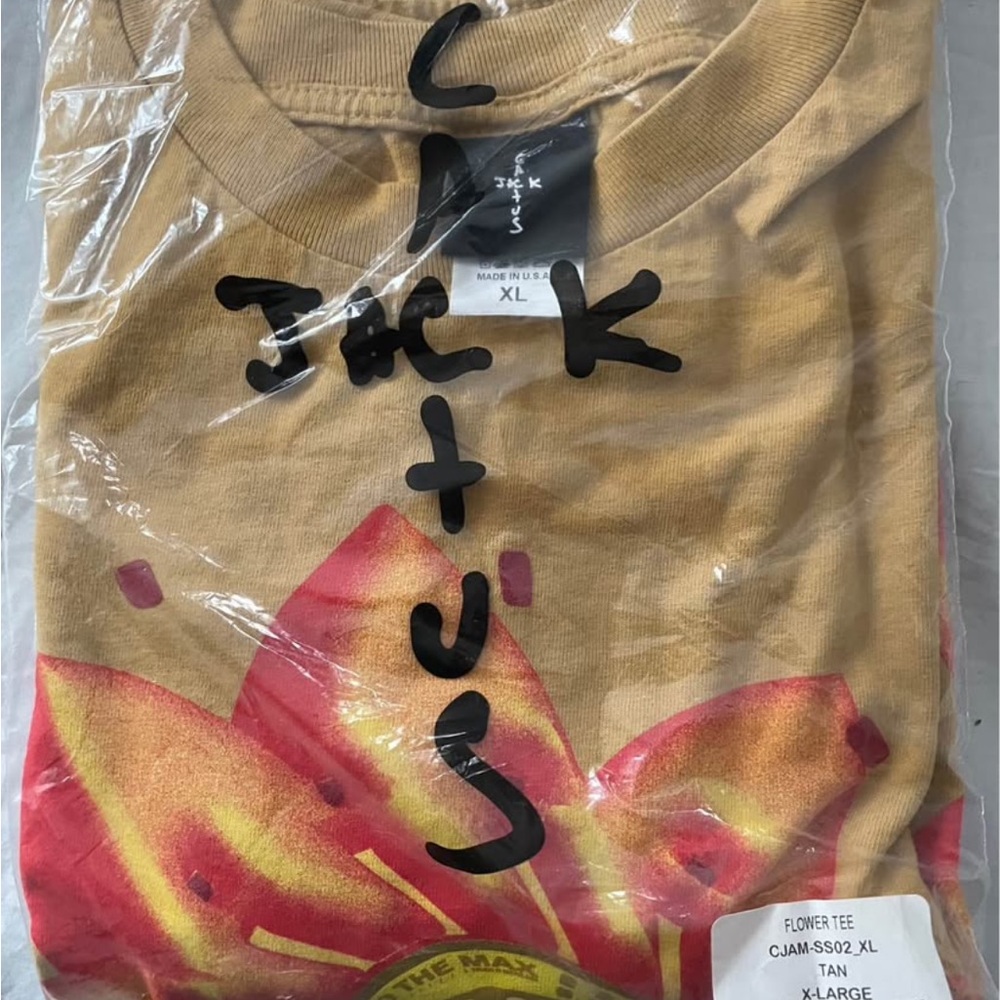 Travis Scott Cactus Jack Tan Flower Tee